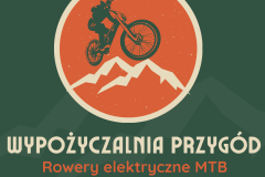Blue and Orange Modern Electric Bike Rental Service Logo - 1